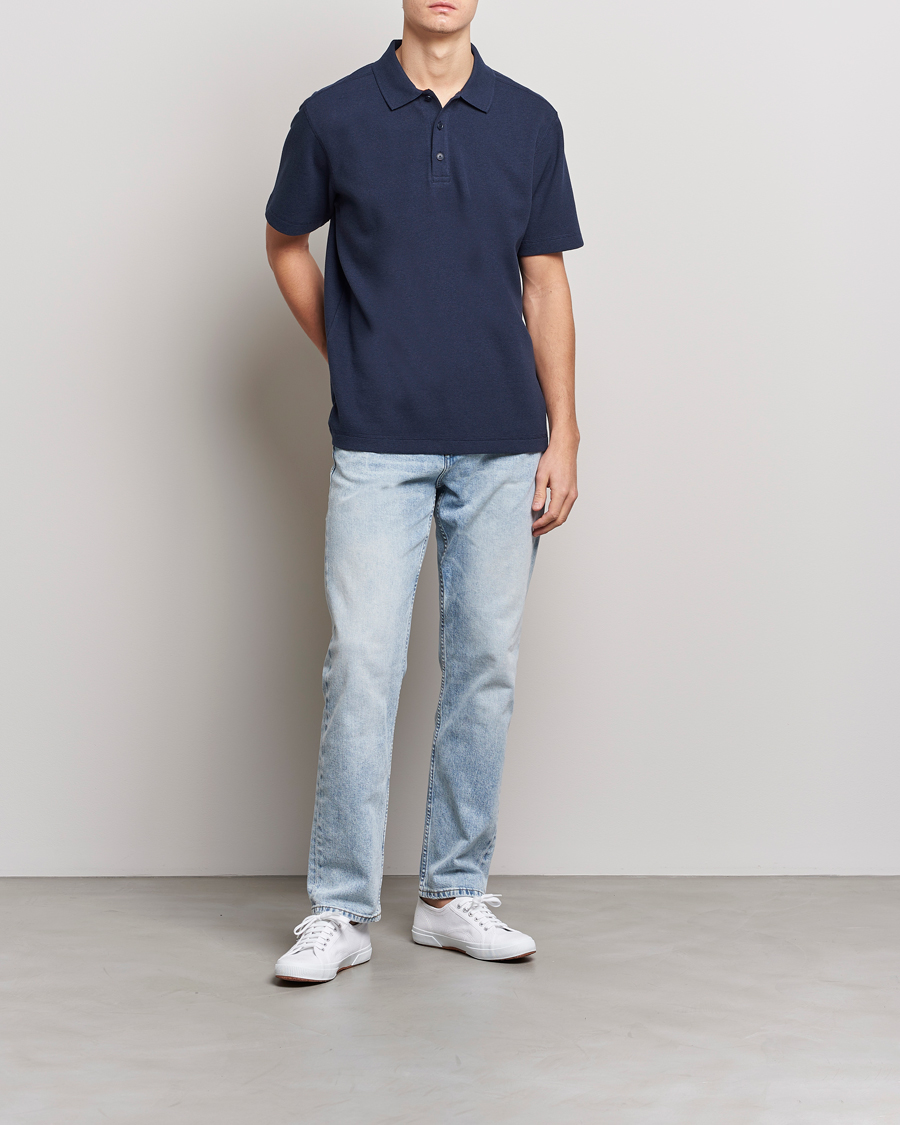 Mies | Pikeet | BOSS ORANGE | Petempesto Knitted Polo Dark Blue