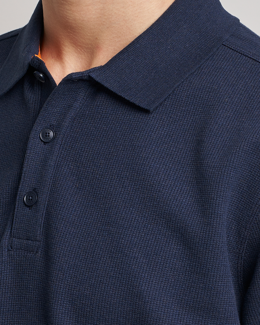 Mies | Pikeet | BOSS ORANGE | Petempesto Knitted Polo Dark Blue