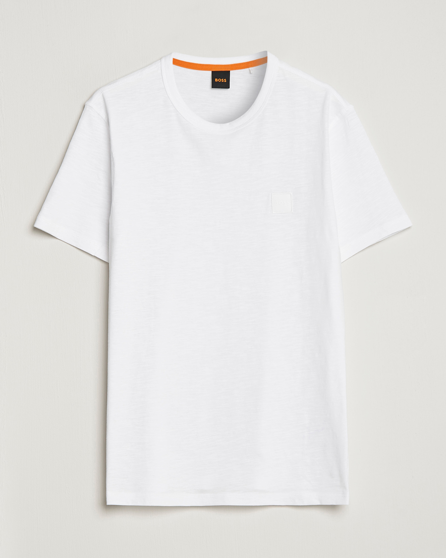 Mies | T-paidat | BOSS ORANGE | Tegood Slub Crew Neck T-Shirt White