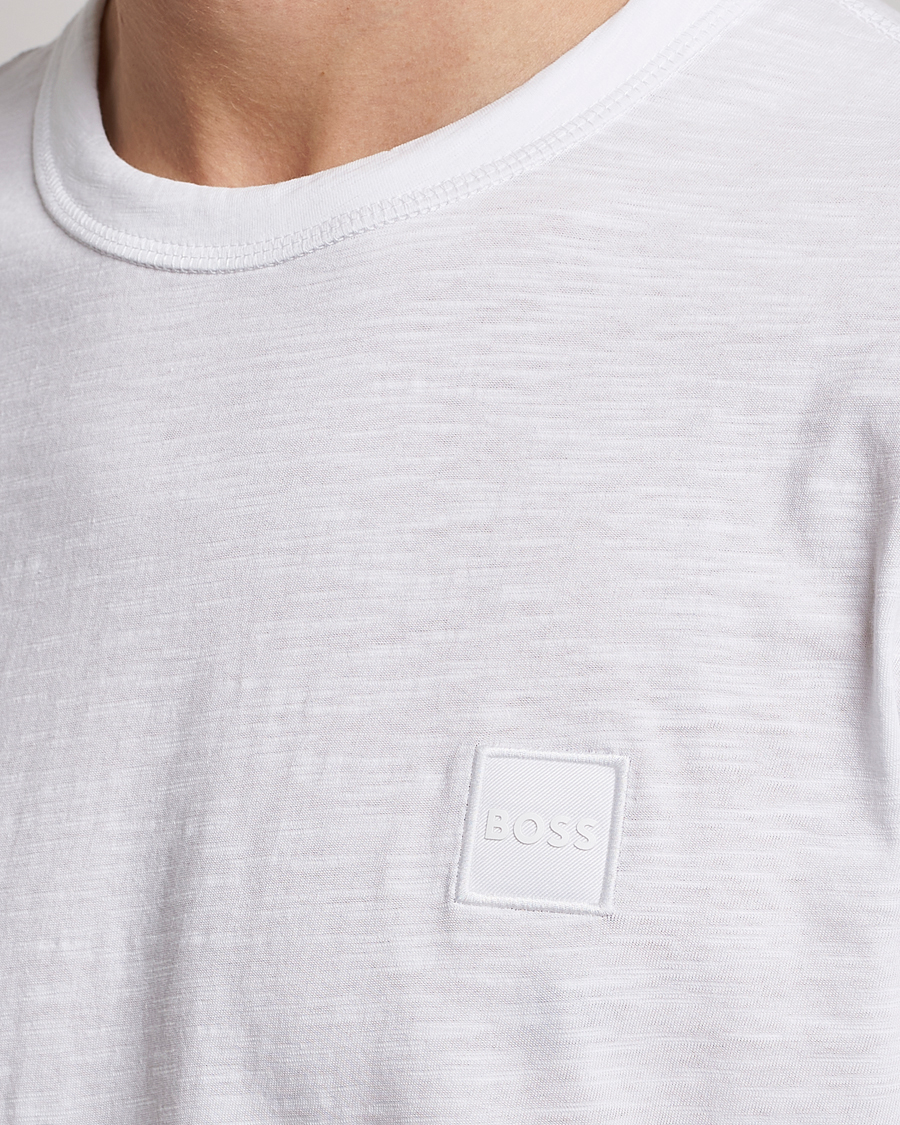 Mies | T-paidat | BOSS ORANGE | Tegood Slub Crew Neck T-Shirt White