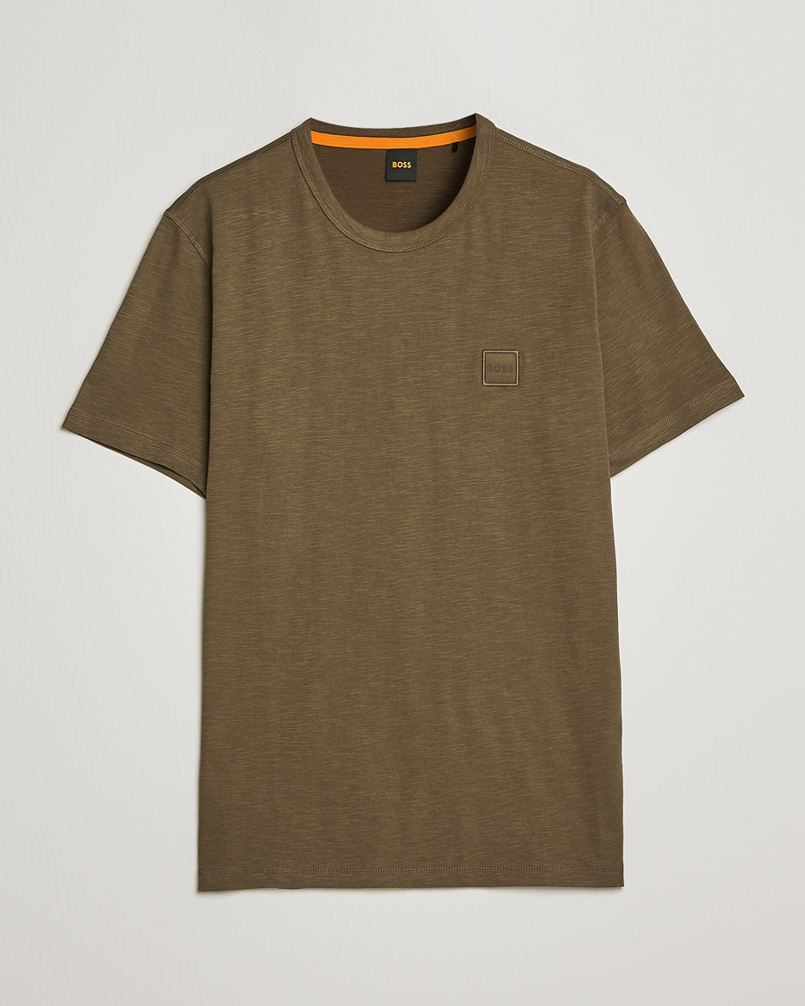Mies | T-paidat | BOSS ORANGE | Tegood Slub Crew Neck T-Shirt Dark Green