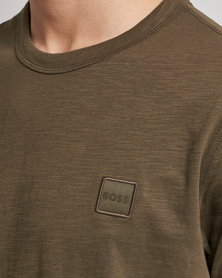 Mies | T-paidat | BOSS ORANGE | Tegood Slub Crew Neck T-Shirt Dark Green
