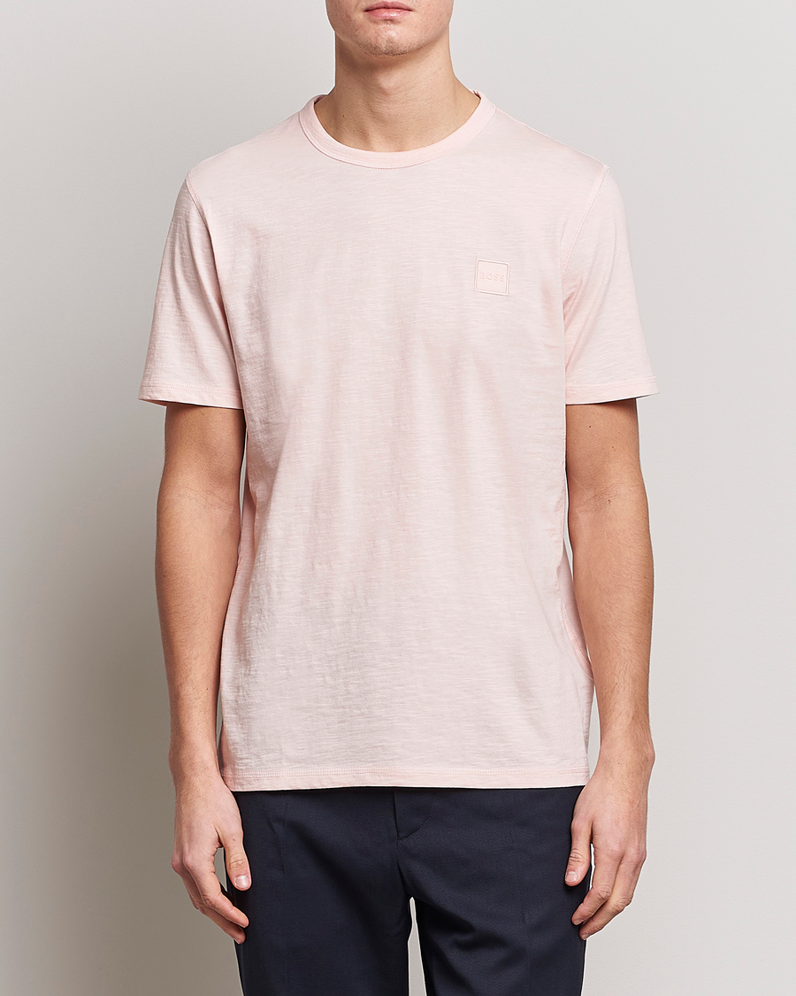 Mies | BOSS ORANGE | BOSS ORANGE | Tegood Slub Crew Neck T-Shirt Open Pink