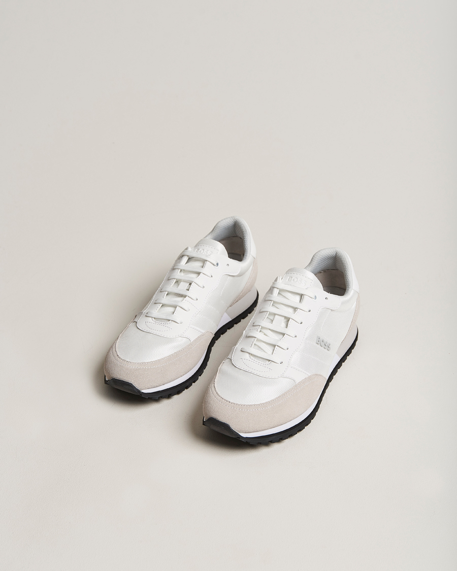 Mies | Valkoiset tennarit | BOSS BLACK | Parkour Running Sneaker White