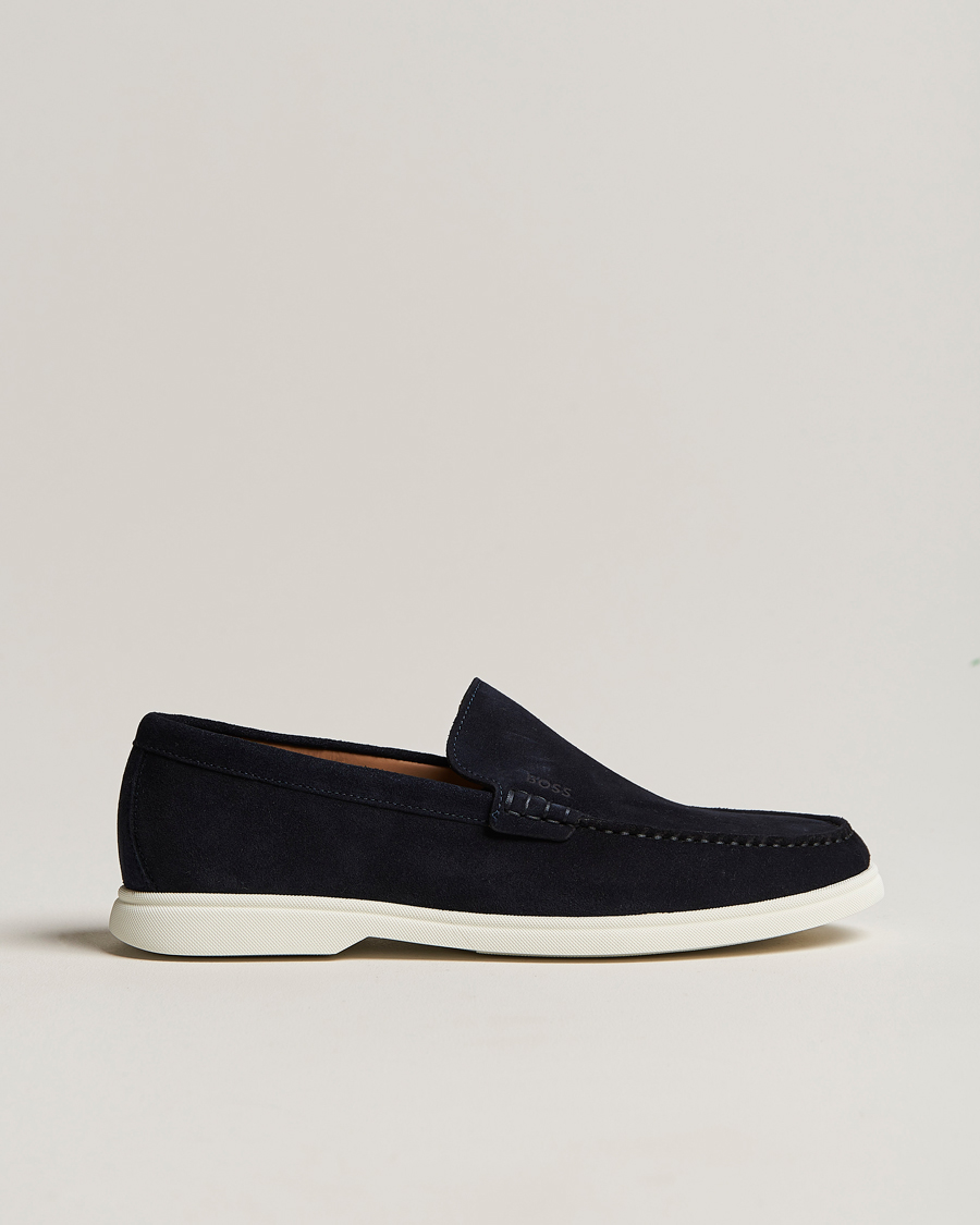 Mies | Sienne Suede Loafer Dark Blue | BOSS BLACK | Sienne Suede Loafer Dark Blue