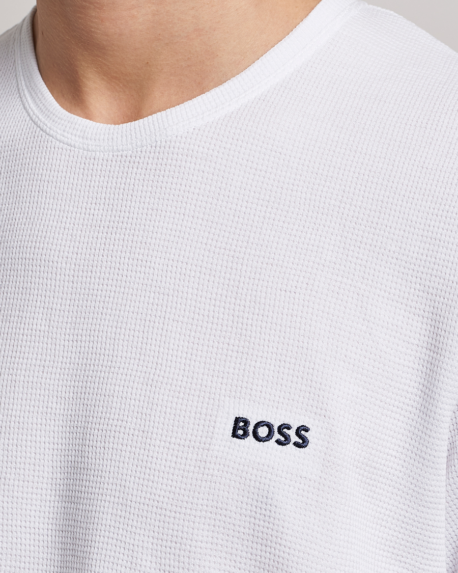 Mies | T-paidat | BOSS BLACK | Waffle Logo Crew Neck T-Shirt Open White