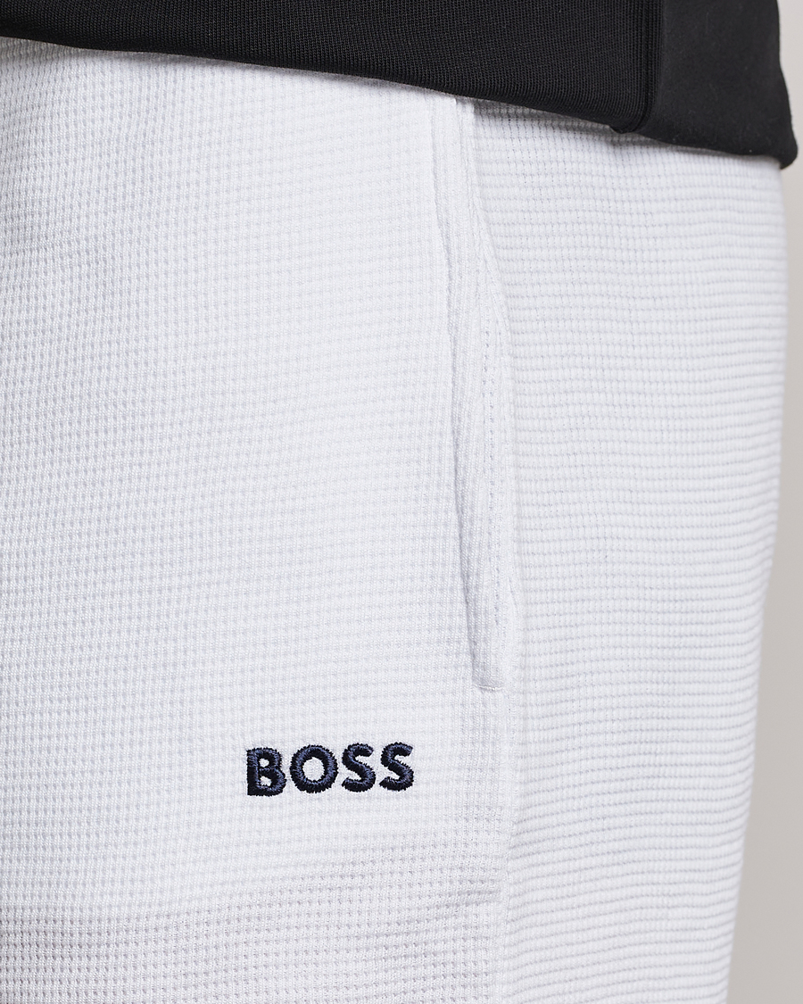 Mies | Shortsit | BOSS BLACK | Waffle Logo Shorts Open White