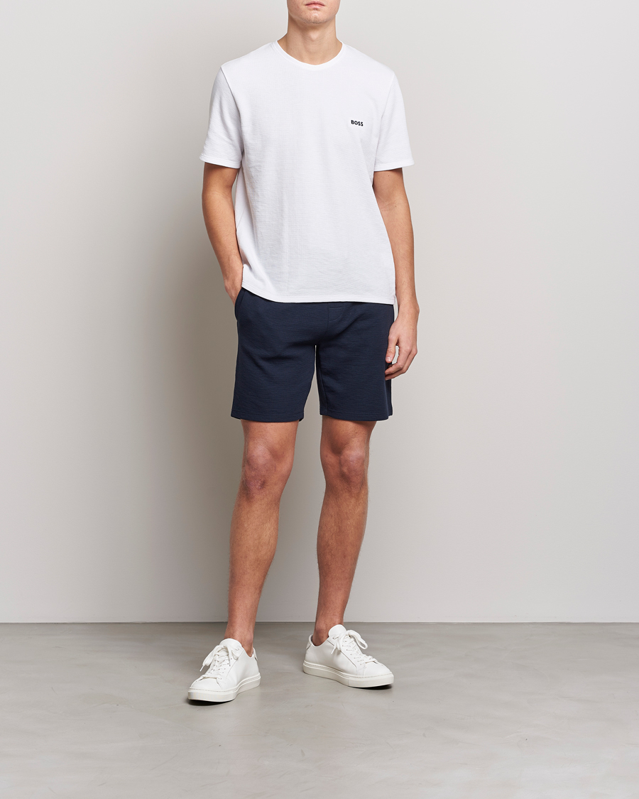 Mies | Shortsit | BOSS BLACK | Waffle Logo Shorts Dark Blue
