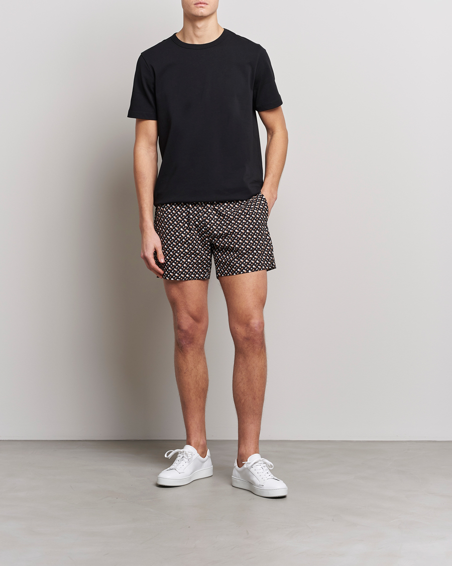 Mies | Uimahousut | BOSS BLACK | Manu Monogram Logo Swimshorts Black