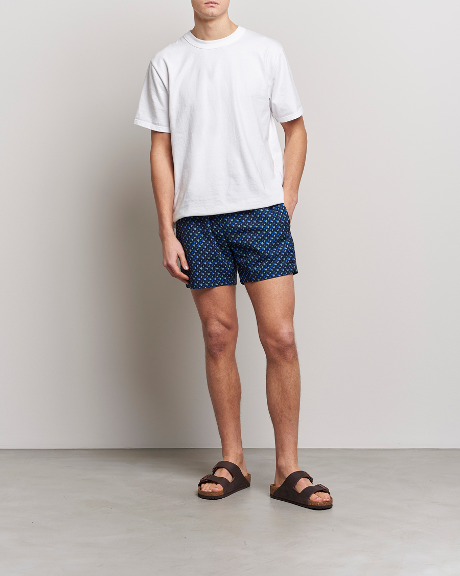 Mies | Uimahousut | BOSS BLACK | Manu Monogram Logo Swimshorts Dark Blue