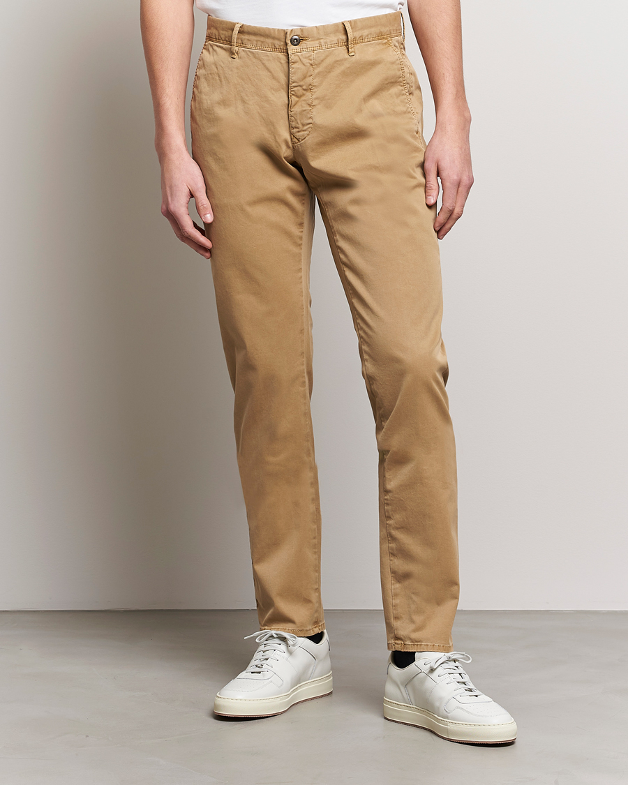 Mies |  | Incotex | Slim Fit Garment Dyed Slacks Khaki