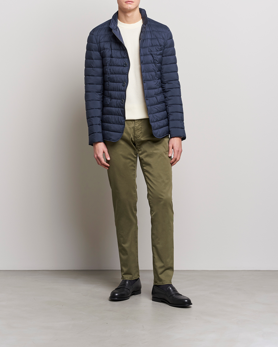 Mies | Housut | Incotex | Slim Fit Garment Dyed Slacks Olive