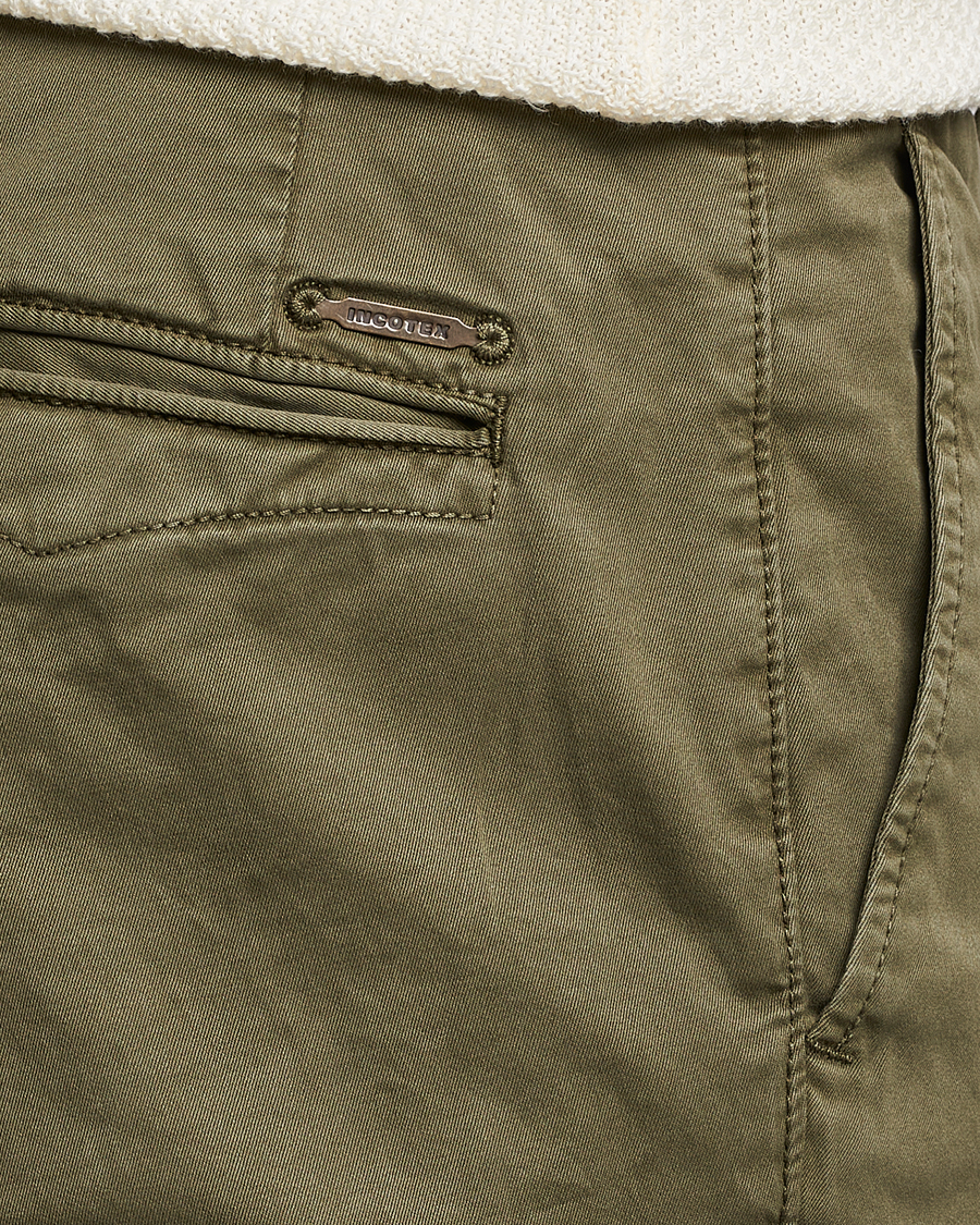 Mies | Housut | Incotex | Slim Fit Garment Dyed Slacks Olive