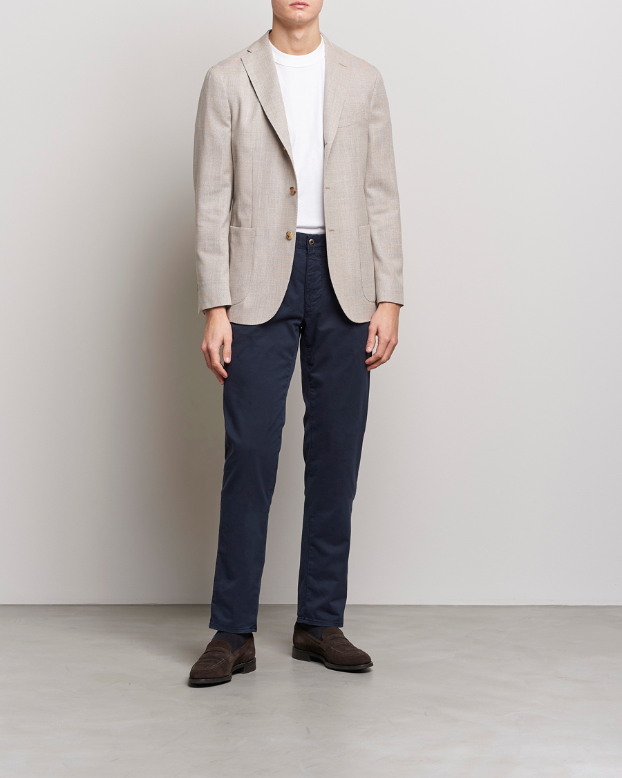 Mies | Housut | Incotex | Slim Fit Garment Dyed Slacks Navy