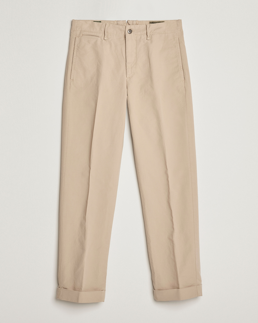 Mies | Housut | Incotex | Regular Fit Cotton Stretch Slacks Beige