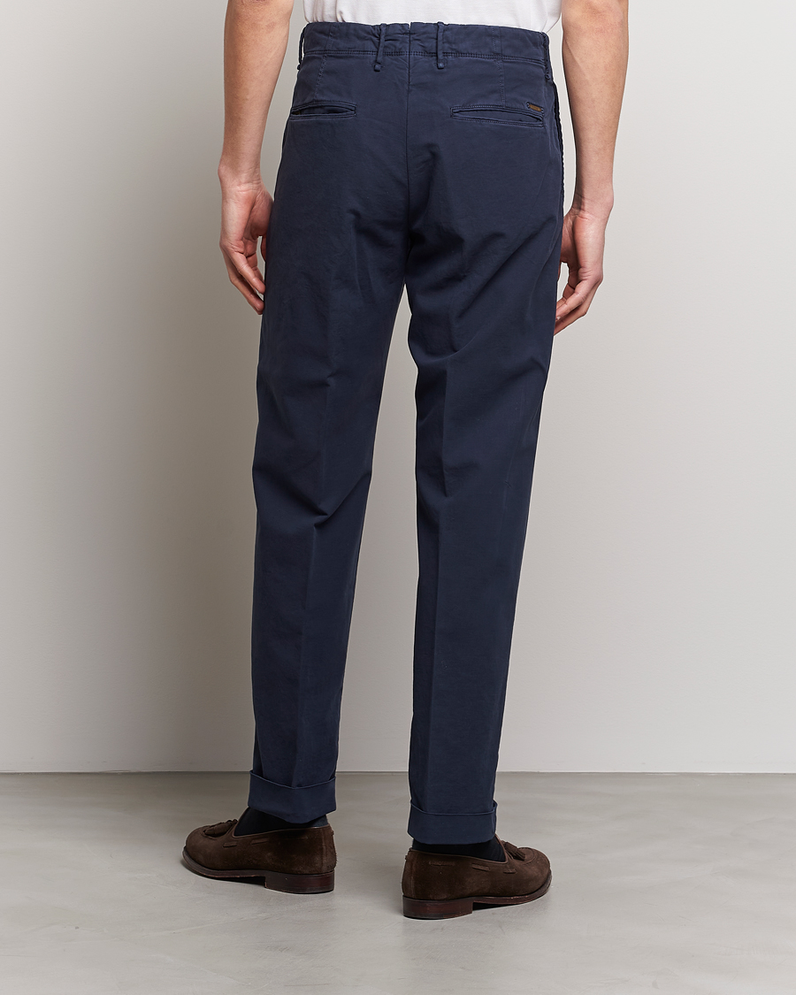 Mies | Housut | Incotex | Regular Fit Cotton Stretch Slacks Navy