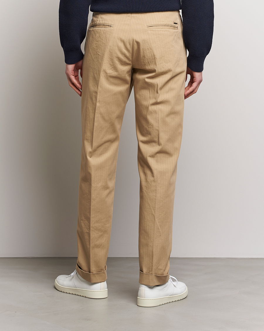 Mies | Housut | Incotex | Regular Fit Herringbone Chinos Khaki