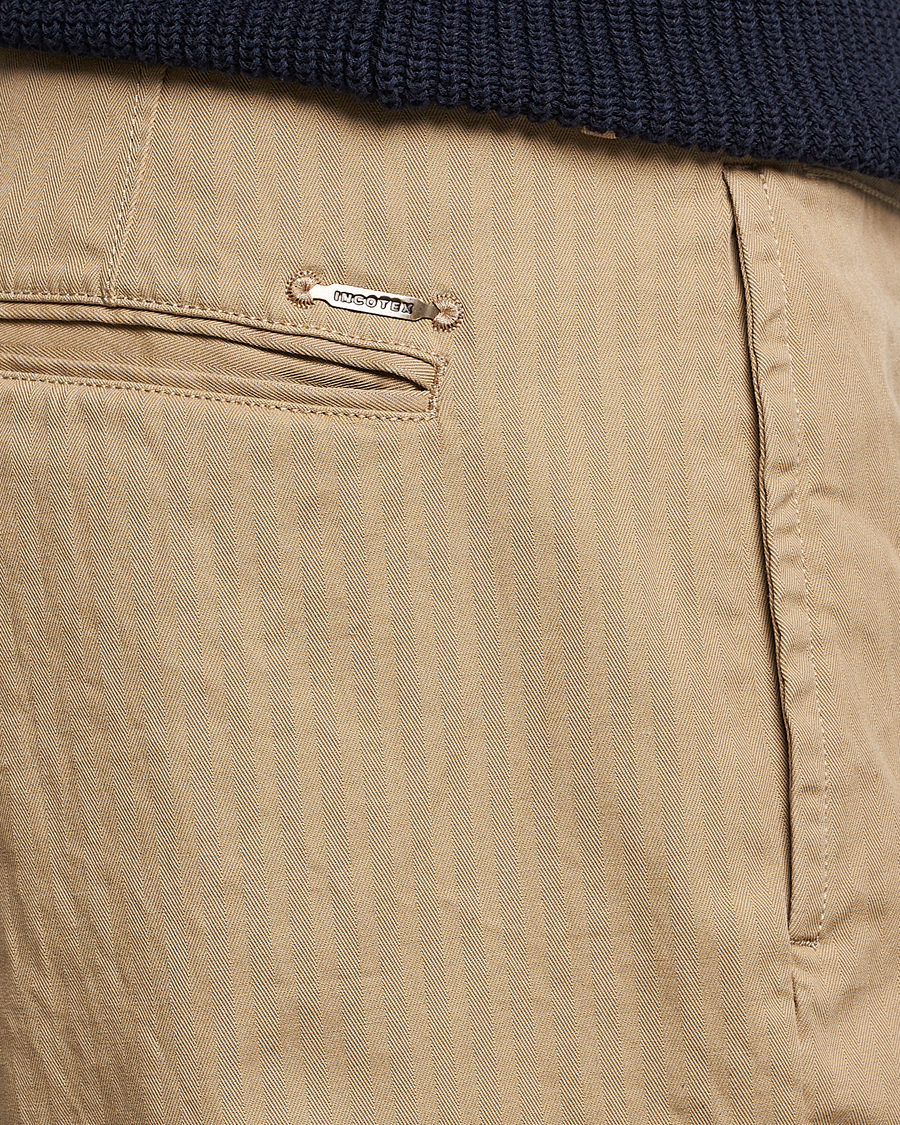 Mies | Housut | Incotex | Regular Fit Herringbone Chinos Khaki