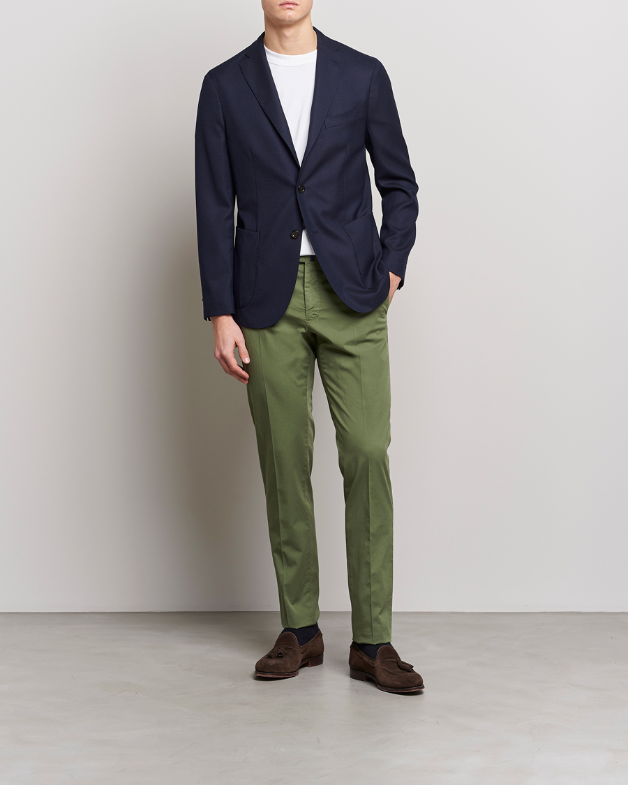 Mies | Housut | Incotex | Slim Fit Comfort Chinos Olive