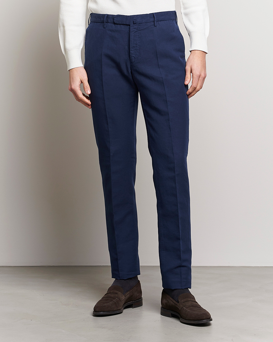 Mies | Housut | Incotex | Slim Fit Comfort Chinos Dark Blue