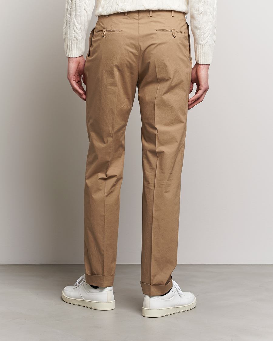 Mies | Housut | Incotex | Carrot Fit Popelino Lightweight Cotton Trousers Khaki