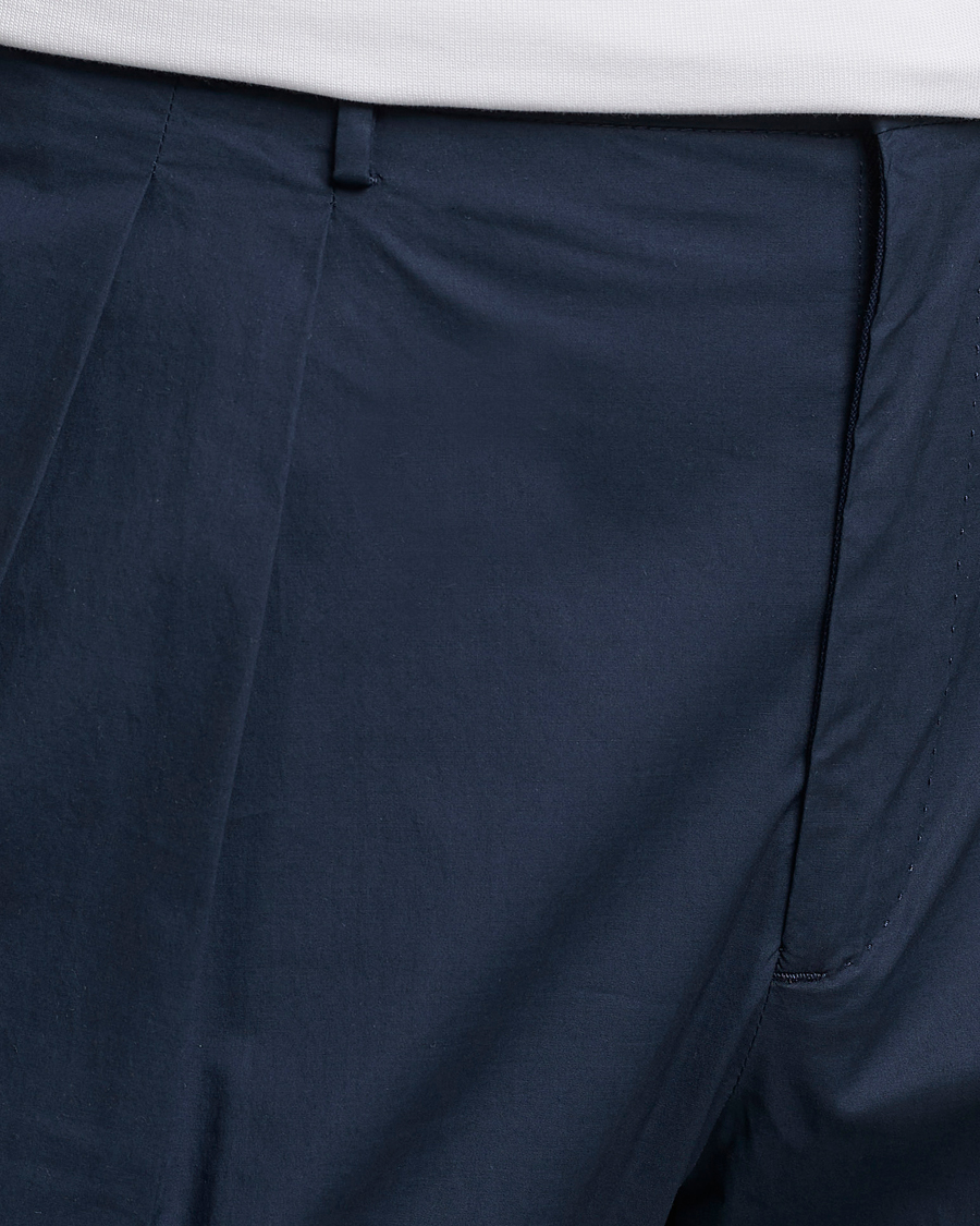 Mies | Housut | Incotex | Carrot Fit Popelino Lightweight Cotton Trousers Navy