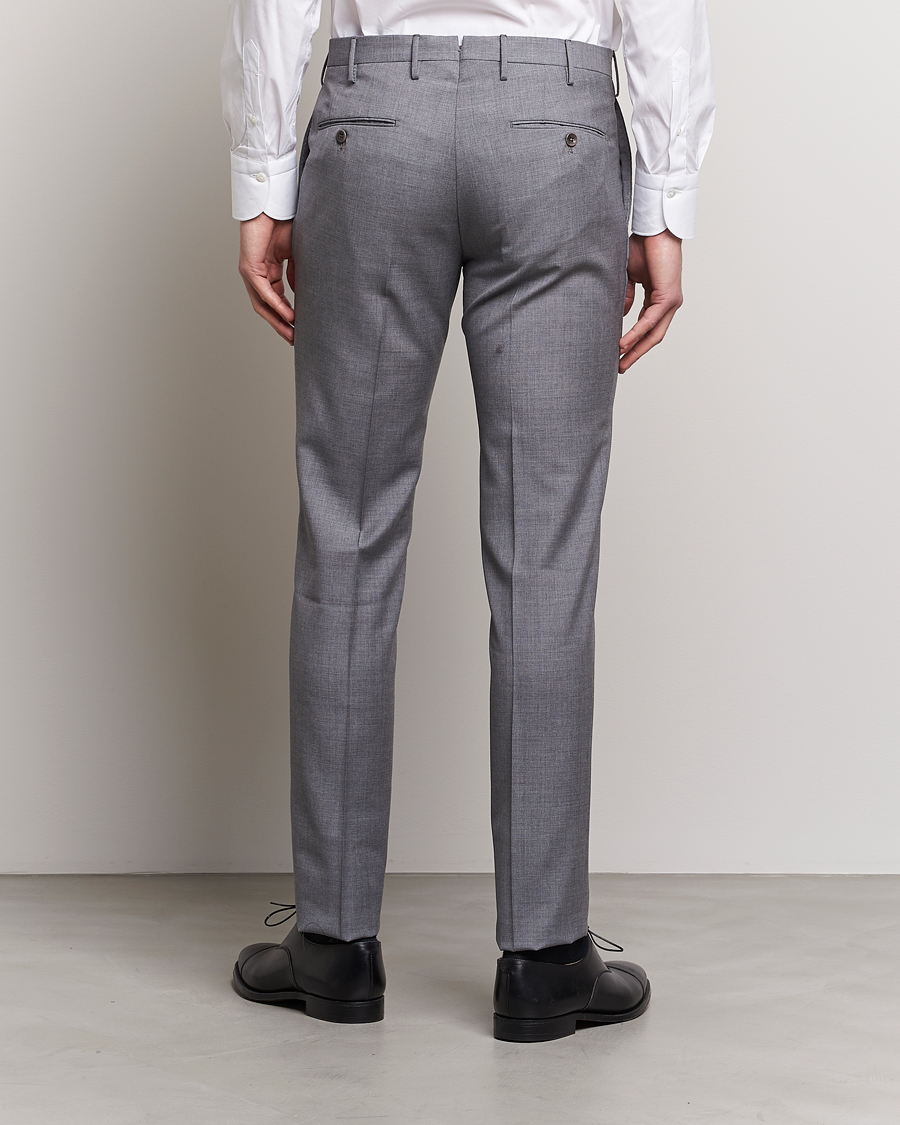 Mies | Housut | Incotex | Slim Fit Tropical Wool Trousers Light Grey