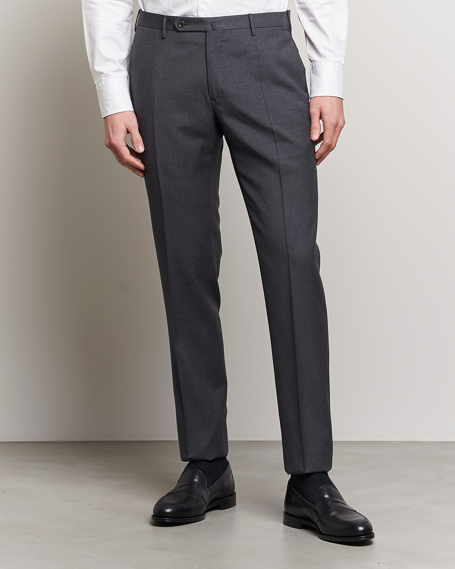 Mies |  | Incotex | Slim Fit Tropical Wool Trousers Dark Grey