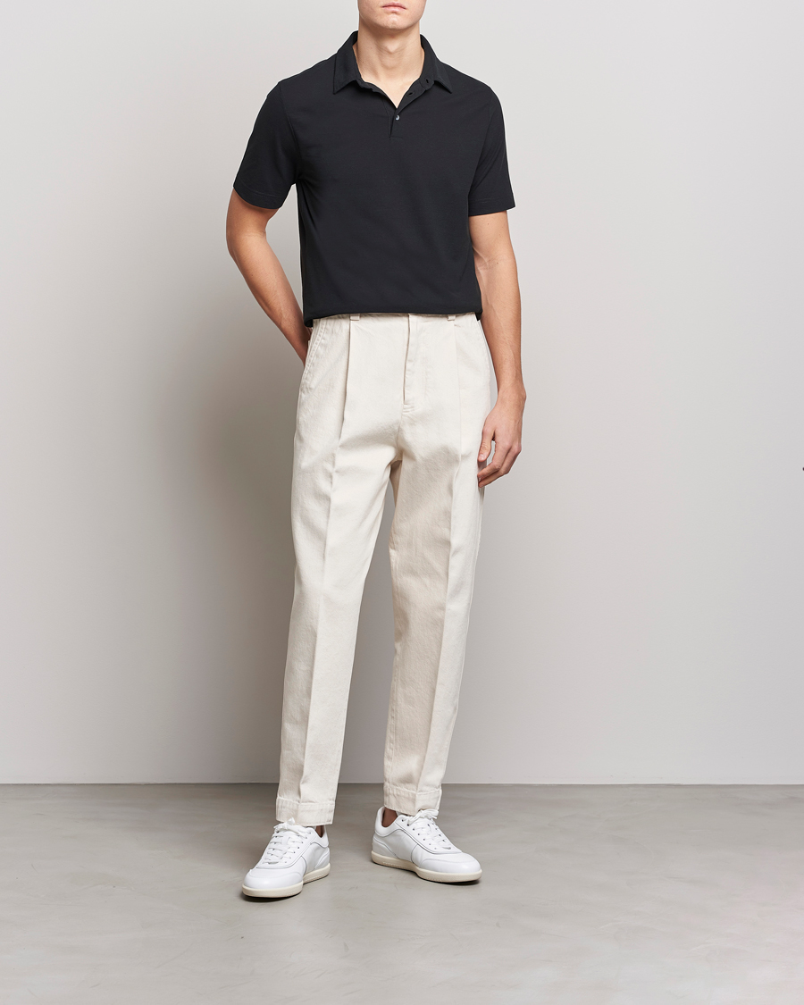 Mies | Pikeet | Zanone | Ice Cotton Polo Black