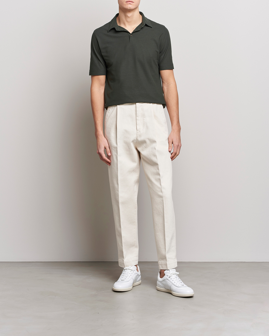 Mies | Pikeet | Zanone | Ice Cotton Polo Military