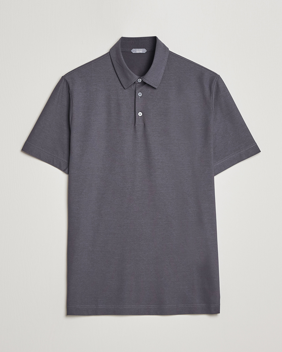 Mies | Pikeet | Zanone | Ice Cotton Polo Dark Grey