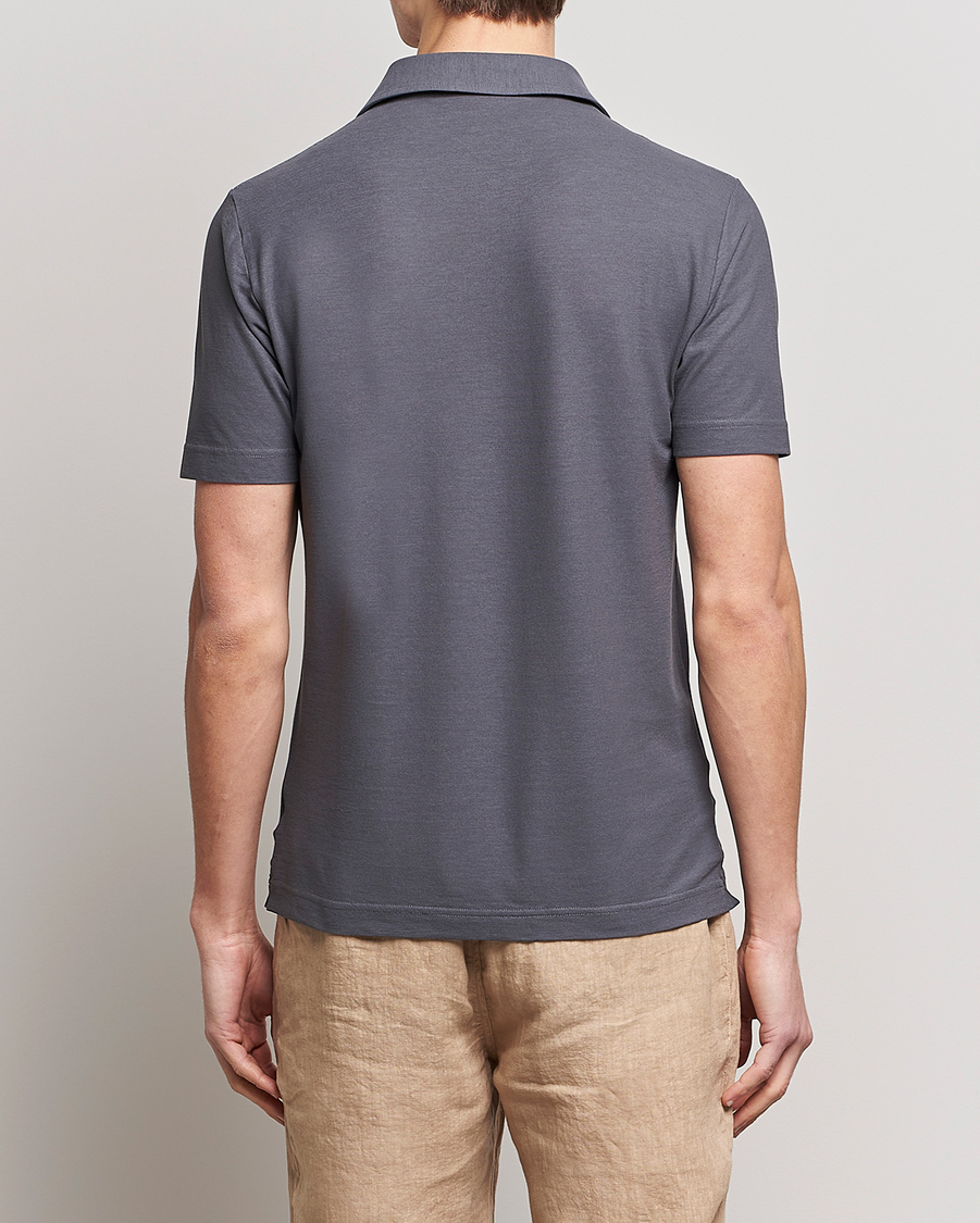 Mies | Pikeet | Zanone | Ice Cotton Polo Dark Grey