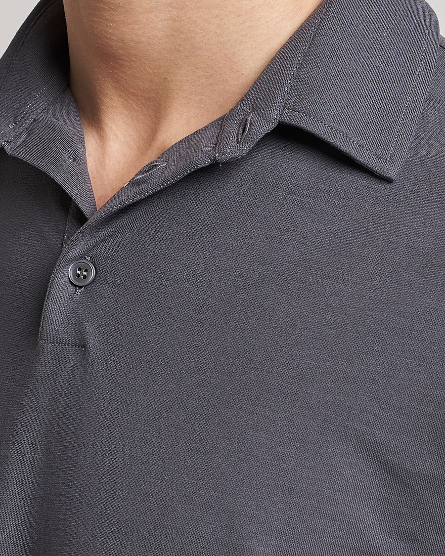 Mies | Pikeet | Zanone | Ice Cotton Polo Dark Grey