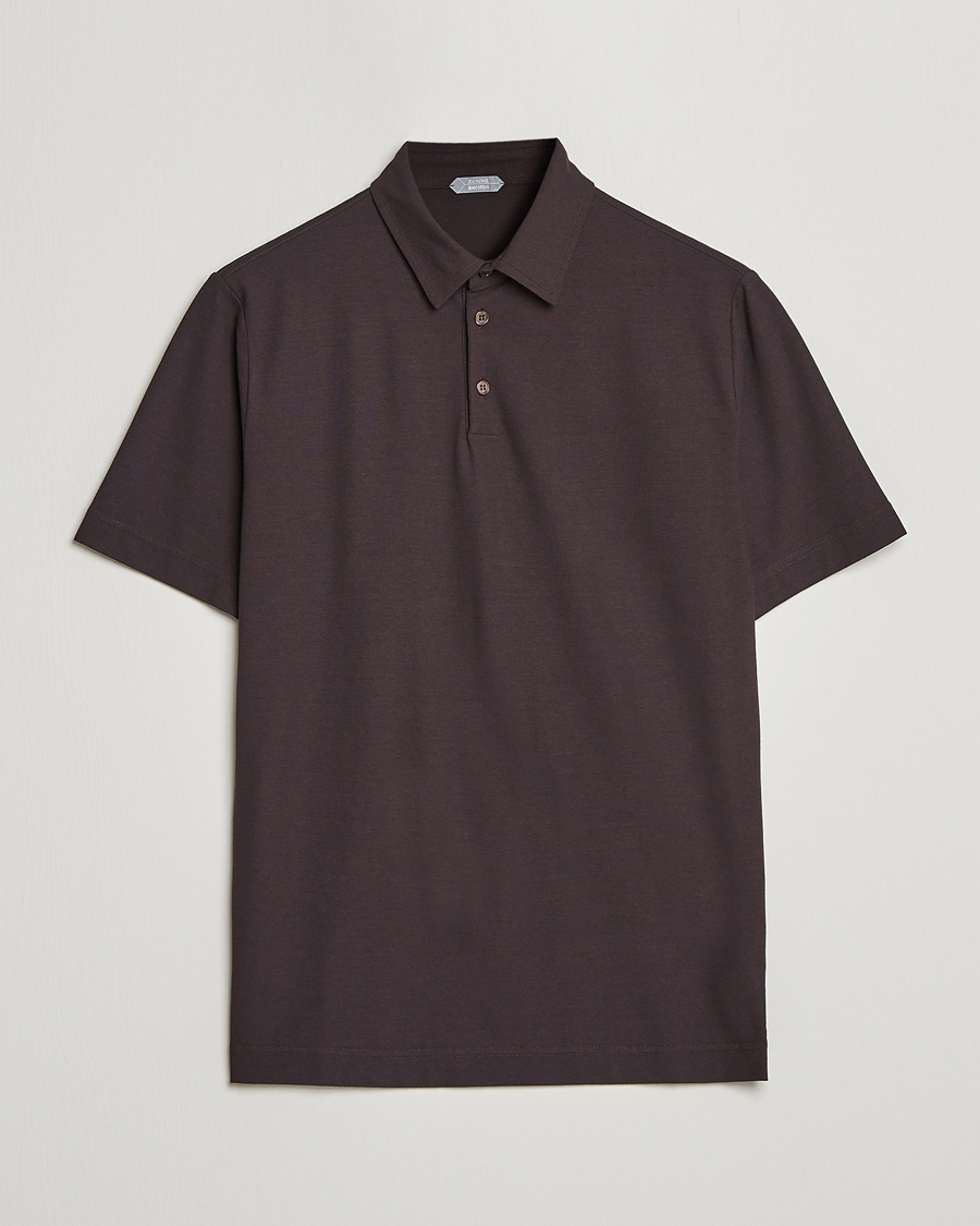 Mies | Pikeet | Zanone | Ice Cotton Polo Dark Brown
