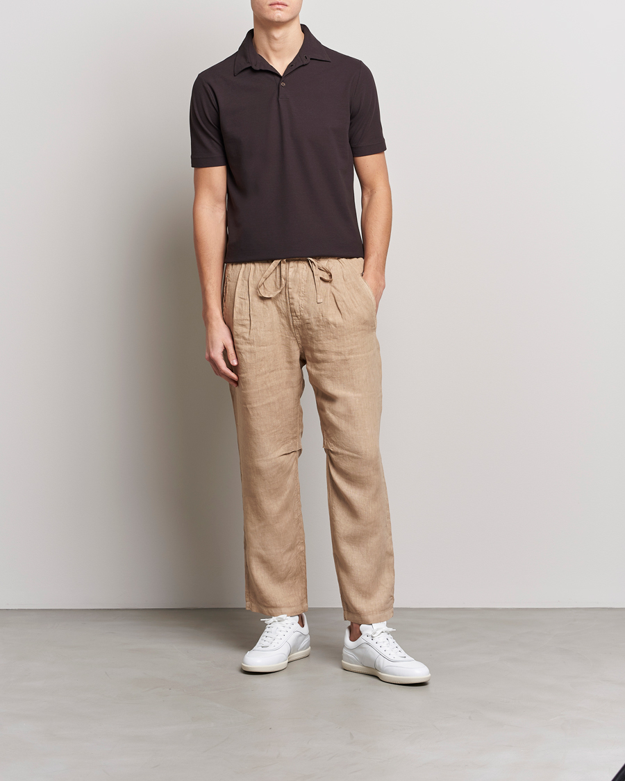 Mies | Pikeet | Zanone | Ice Cotton Polo Dark Brown