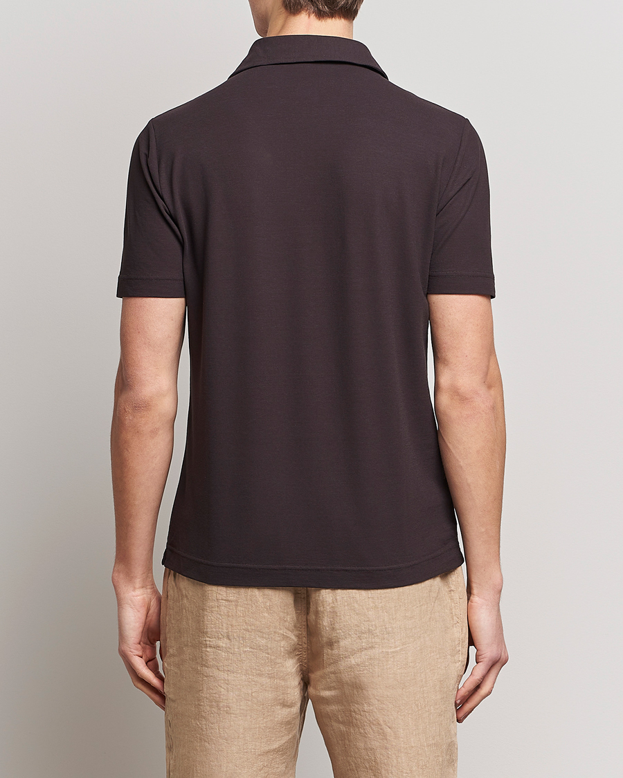 Mies | Pikeet | Zanone | Ice Cotton Polo Dark Brown
