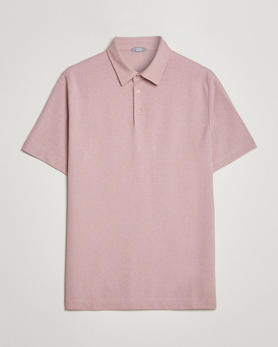 Mies | Pikeet | Zanone | Ice Cotton Polo Washed Pink