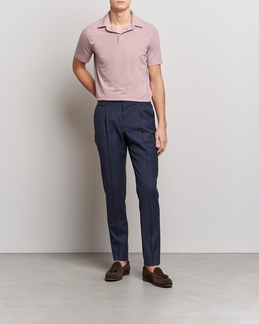 Mies | Pikeet | Zanone | Ice Cotton Polo Washed Pink