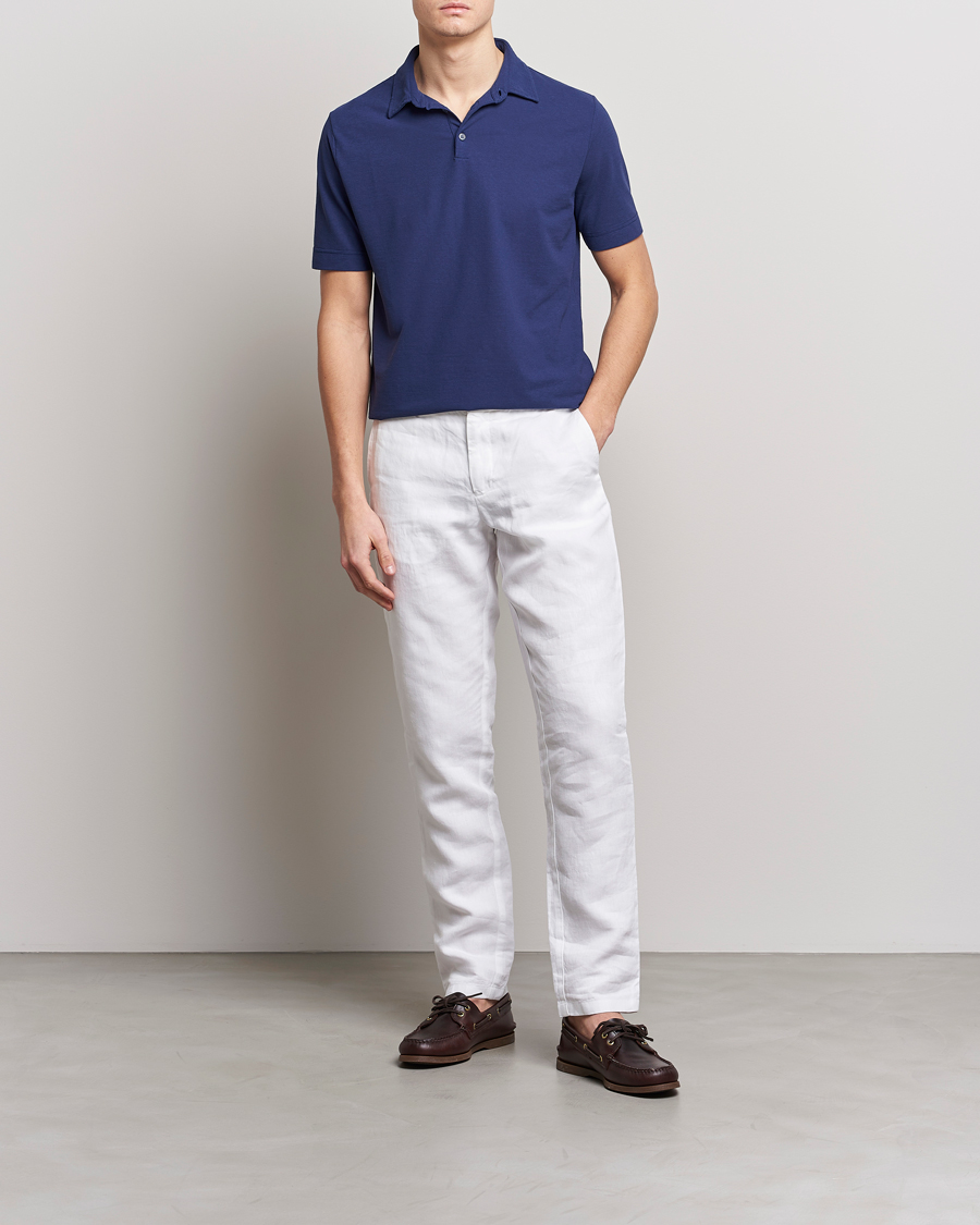 Mies | Pikeet | Zanone | Ice Cotton Polo Electric Blue
