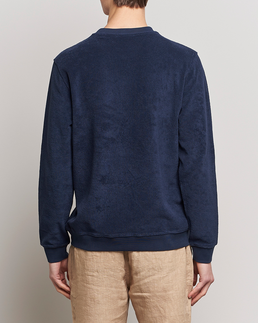 Mies | Puserot | Zanone | Terry Cotton Crew Neck Navy