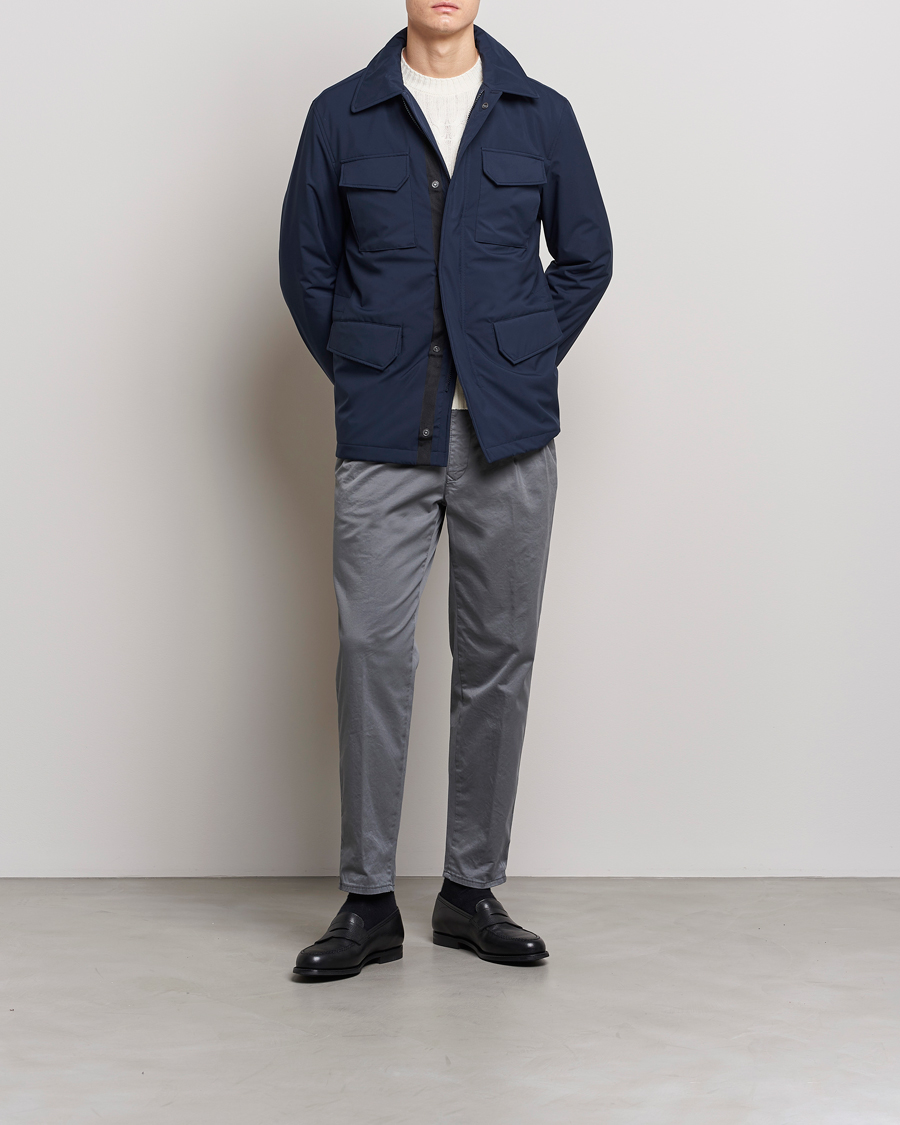 Mies | Takit | Slowear | Nylon Field Jacket Navy