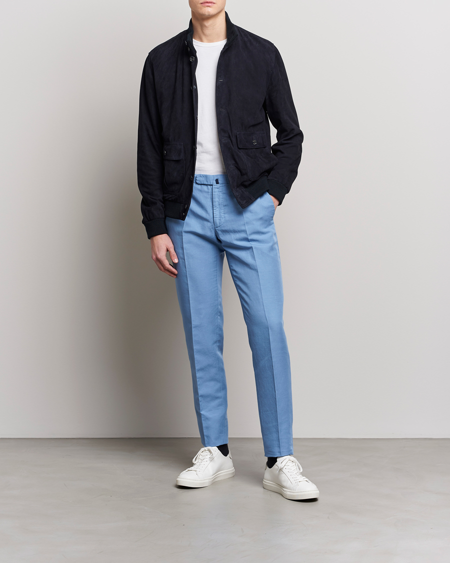Mies | Housut | Incotex | Slim Fit Chinolino Trousers Light Blue