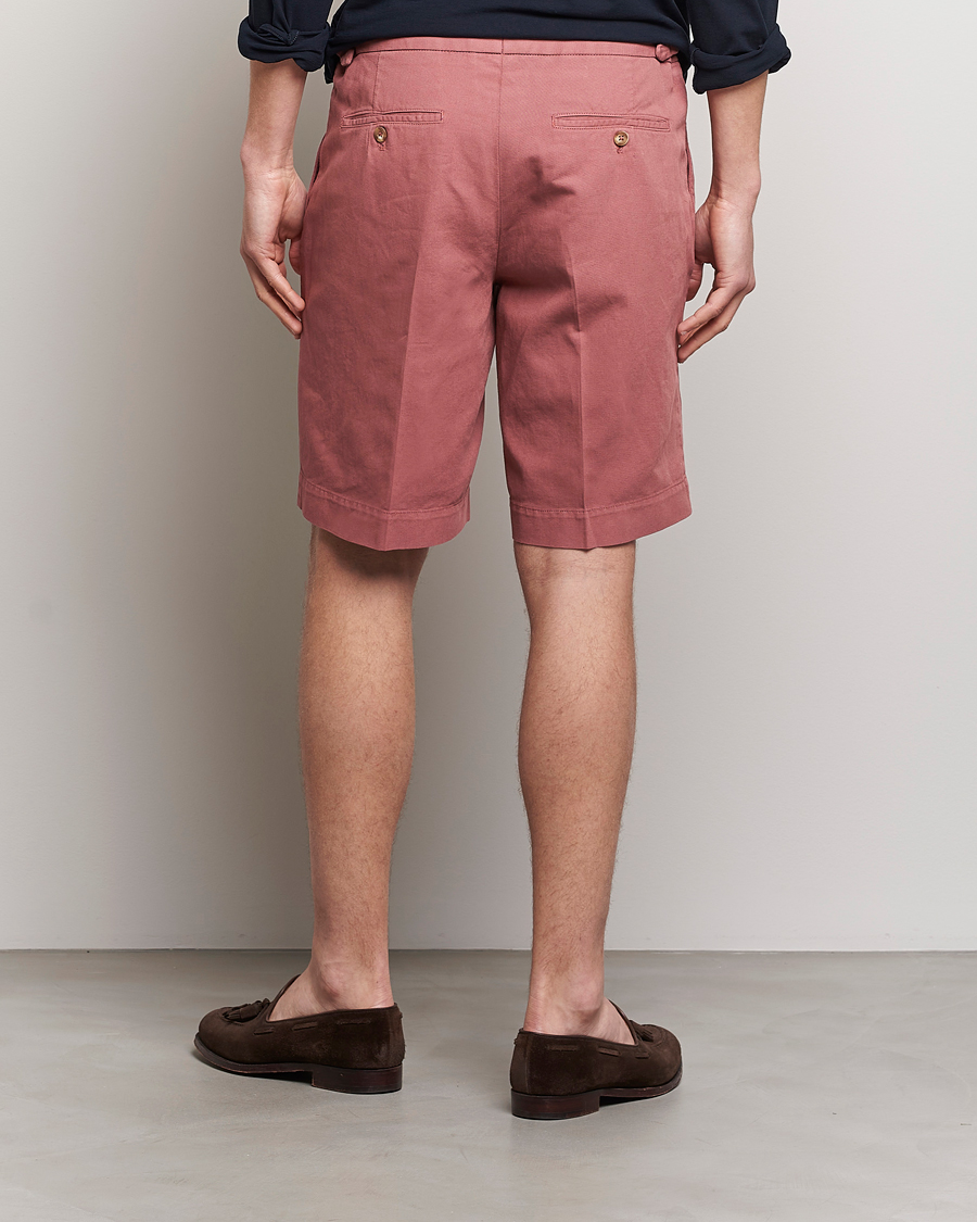 Mies | Shortsit | Incotex | Pleated Chinolino Shorts Brick