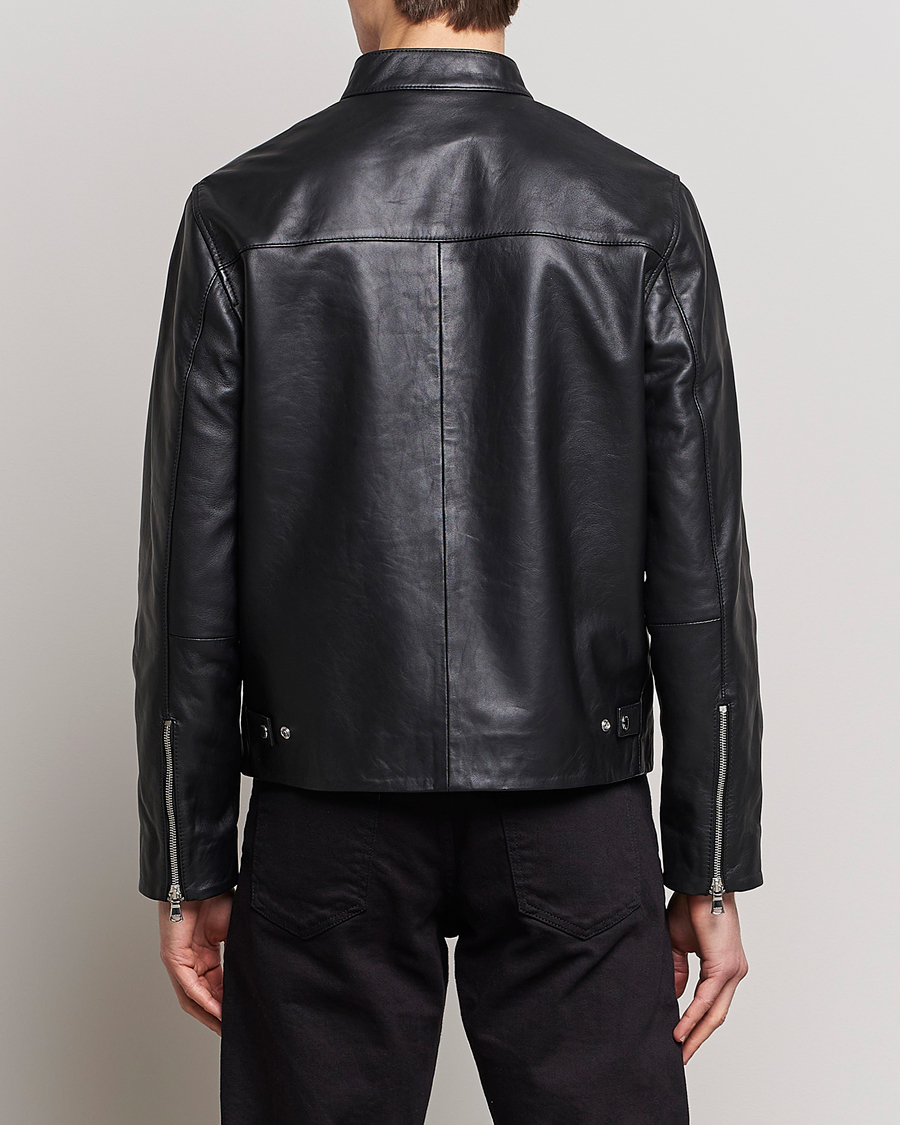 Mies | Takit | J.Lindeberg | Boris Biker Leather Jacket Black