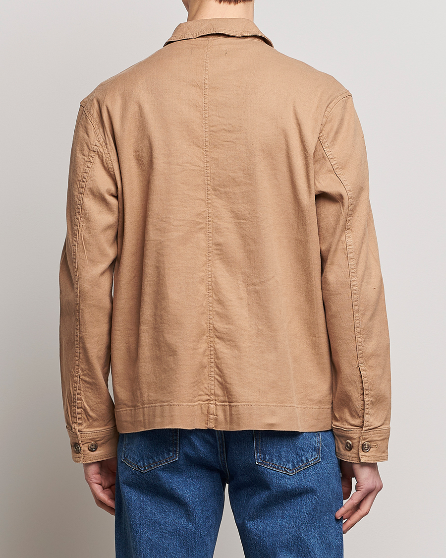 Mies | Kauluspaidat | J.Lindeberg | Errol Linen/Cotton Workwear Overshirt Tiger Brown