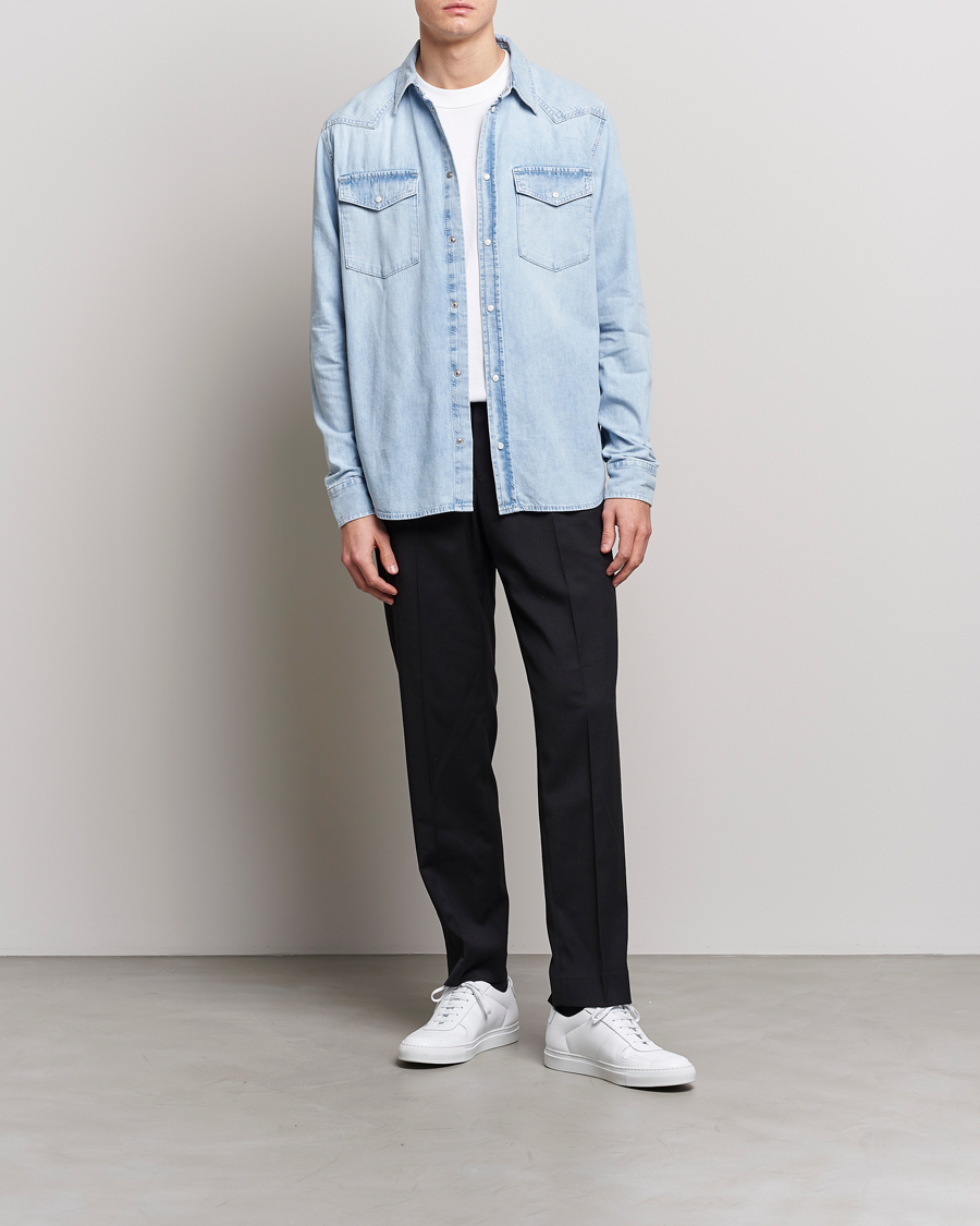 Mies | Kauluspaidat | J.Lindeberg | Carson Denim Shirt Light Blue