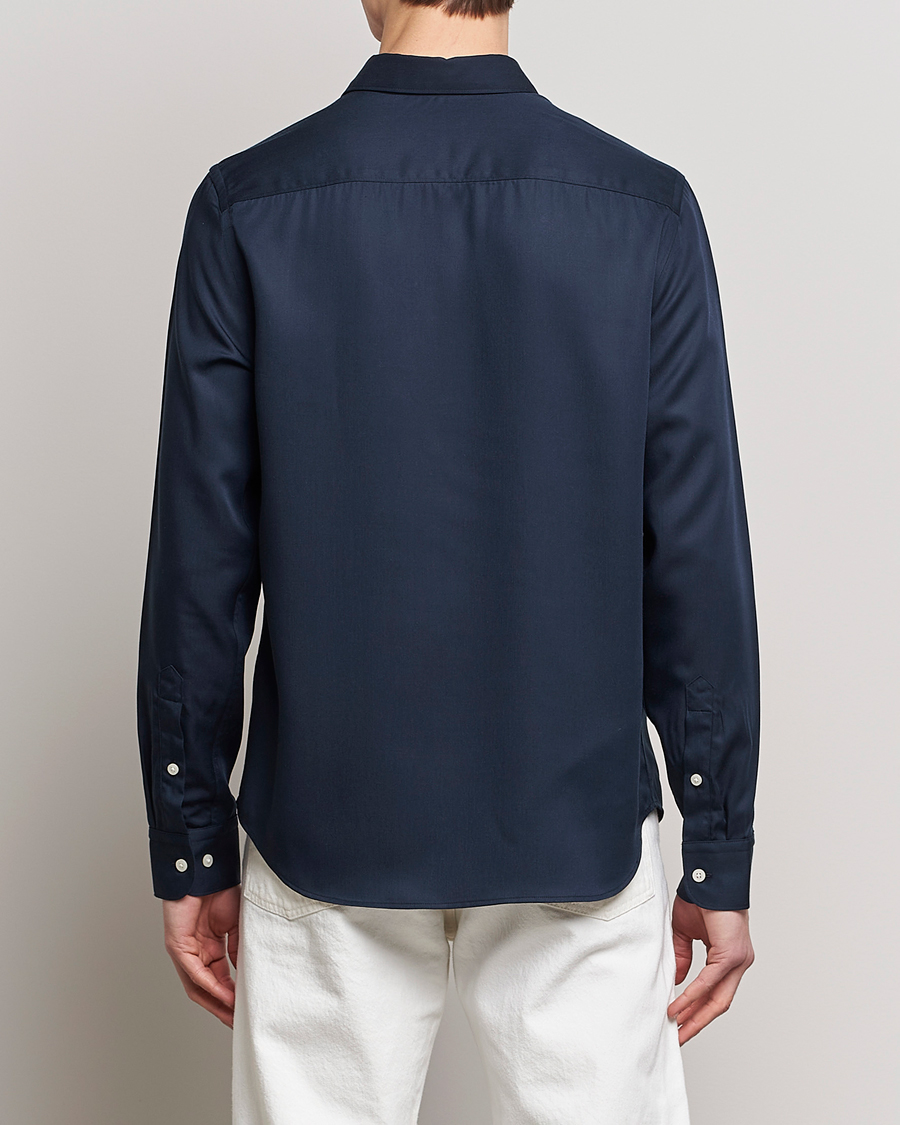 Mies | Kauluspaidat | J.Lindeberg | Slim Fit Comfort Tencel Shirt Navy