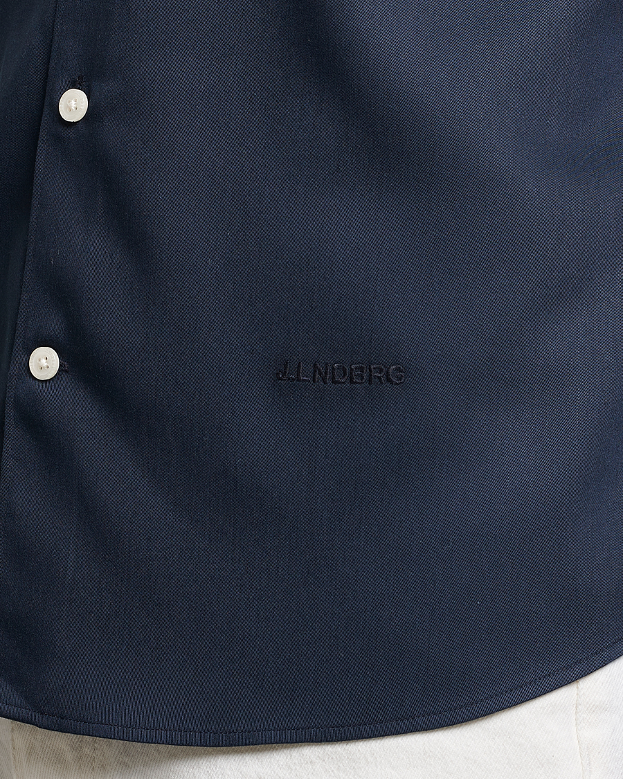 Mies | Kauluspaidat | J.Lindeberg | Slim Fit Comfort Tencel Shirt Navy