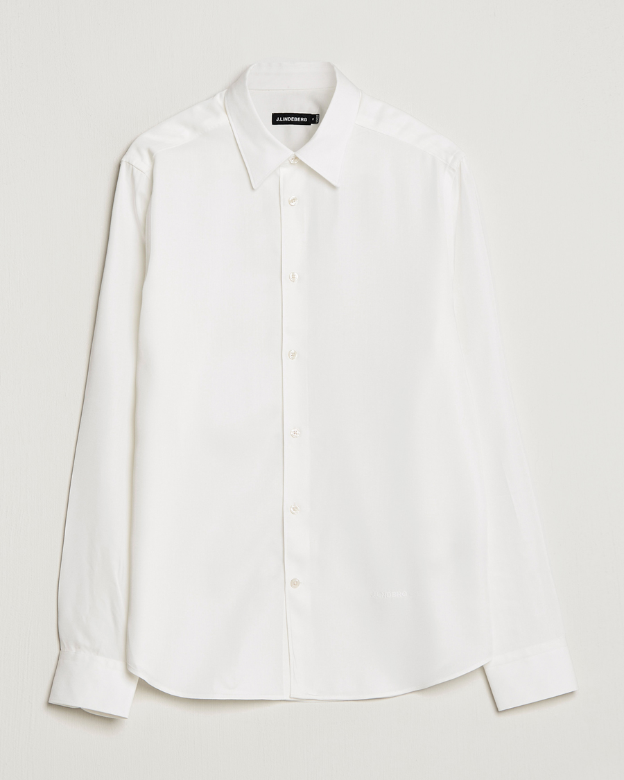 Mies | Kauluspaidat | J.Lindeberg | Slim Fit Comfort Tencel Shirt Cloud White