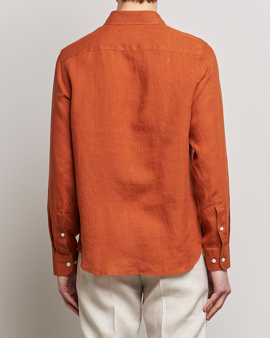 Mies | Kauluspaidat | J.Lindeberg | Slim Fit Clean Linen Shirt Bombay Brown